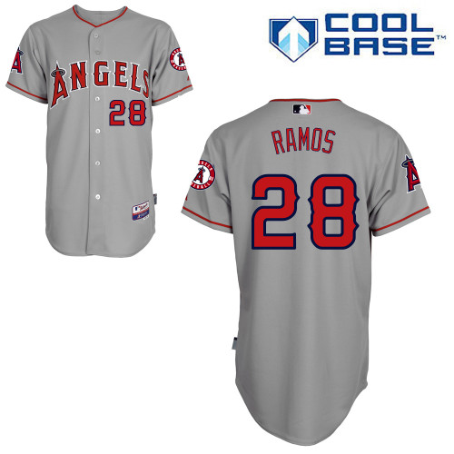 Cesar Ramos #28 MLB Jersey-Los Angeles Angels of Anaheim Men's Authentic Road Gray Cool Base Baseball Jersey